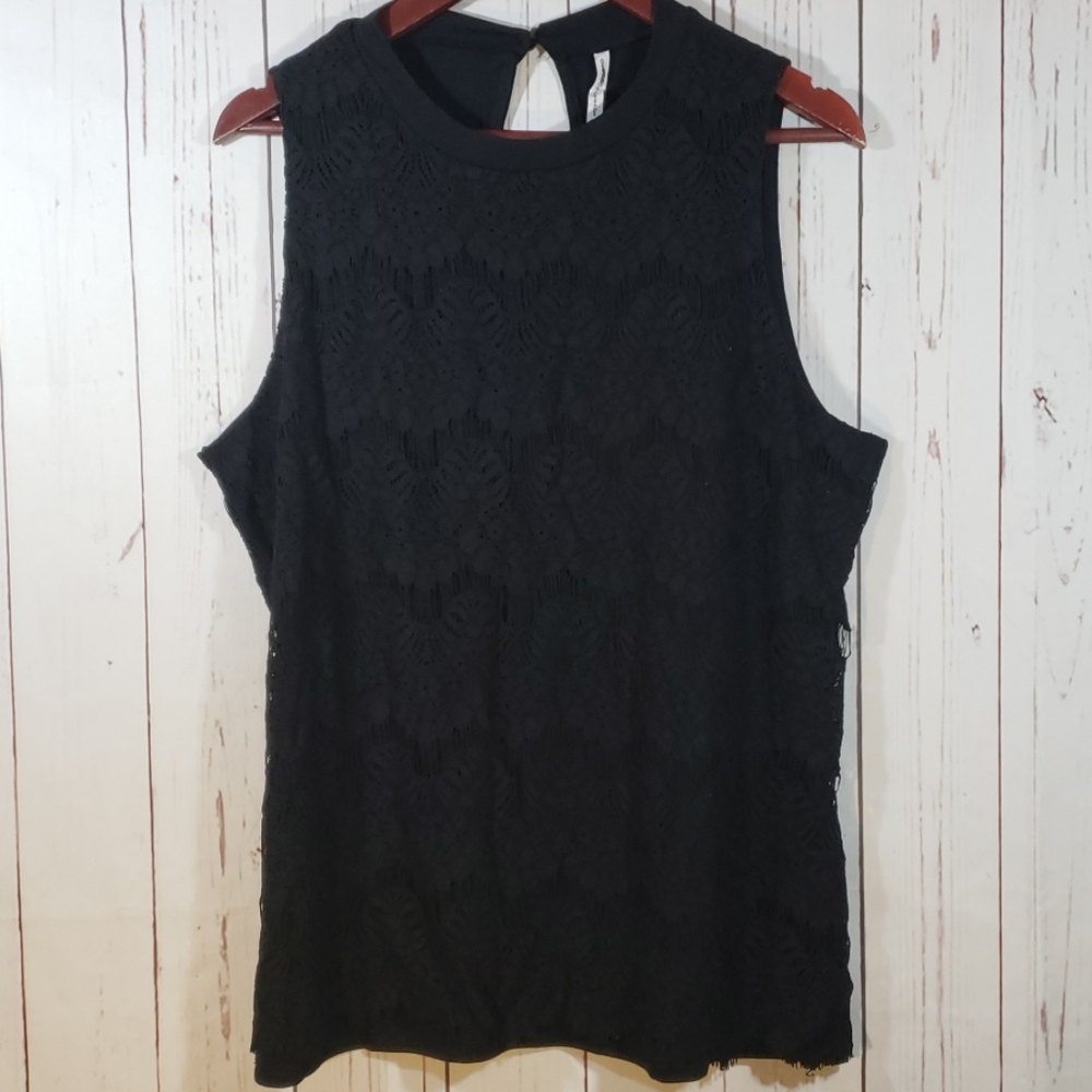 NWT Grayson Threads Black Lace tank size 2X/3X